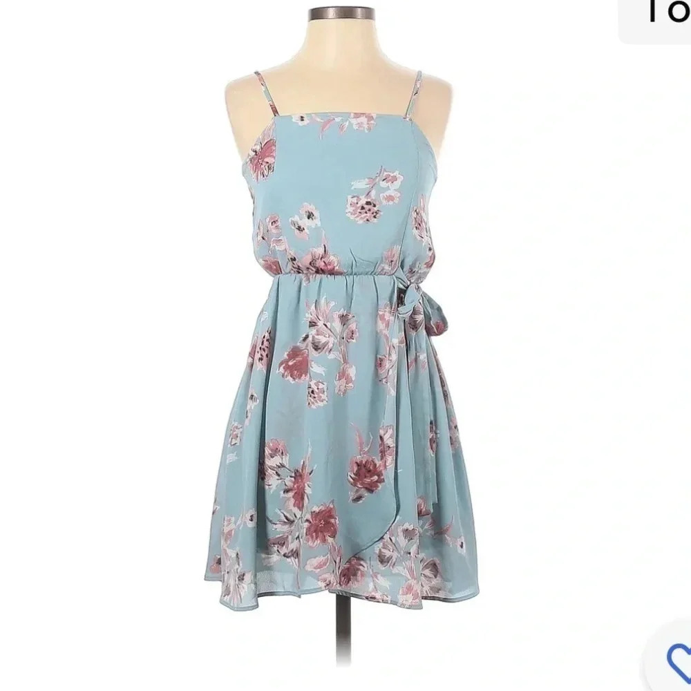 Sienna Sky  floral sleeveless dress size XS blue adjustable straps